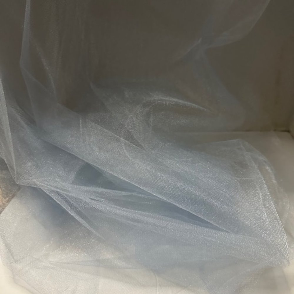 Baby Blue Illusion Sparkle Tulle Wedding Shower Fabric